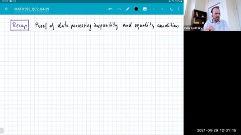 Thumbnail for MATH 595 Quantum channels II: Thursday, April 29
