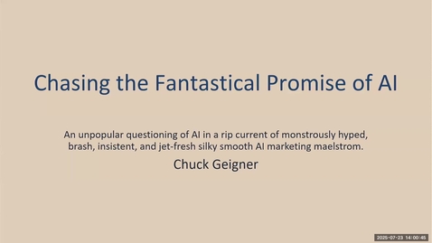 Thumbnail for Chasing the Fantastical Promise of AI