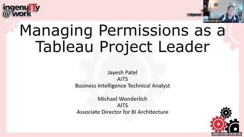 Thumbnail for D5 - Managing Permissions as a Tableau Project Leader - Fall 2021 IT Pro Forum