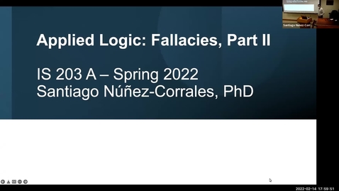 Thumbnail for Lecture 8 - Applied logic: fallacies, part II