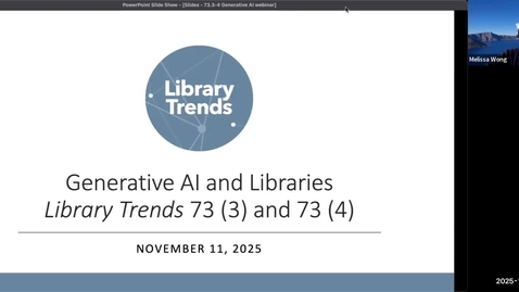 Thumbnail for Library Trends | Generative AI and Libraries