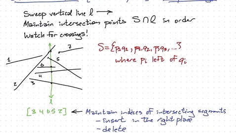 Thumbnail for Jan 29: Plane sweep, segment intersection 