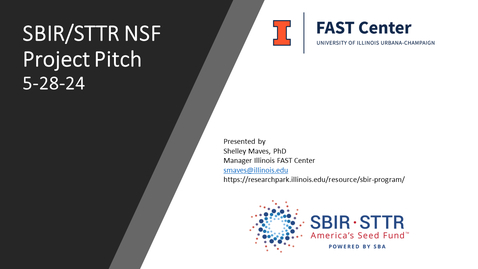 Thumbnail for SBIR/STTR Webinar - NSF Project Pitch &amp; Recent Trends