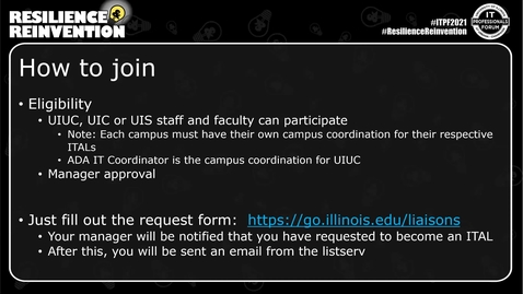 Thumbnail for entry 3A - Become a Campus Accessibility Liaison - Spring 2021 IT Pro Forum