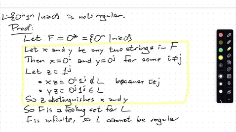 Thumbnail for entry Sep 5: Fooling sets and intro to NFAs