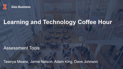 Thumbnail for entry Gies Learning and Technology Coffee Hour - October 2021