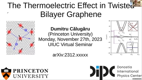 Thumbnail for AJL-ICMT Special Seminar-Monday: Dumitru Calugaru, Princeton University, 11/27/23