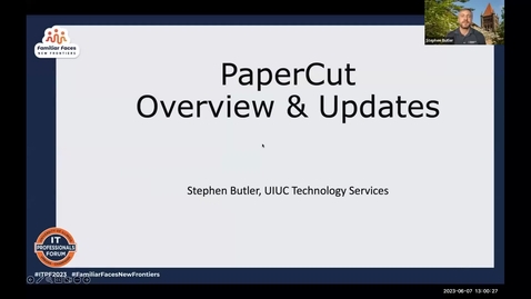 Thumbnail for entry F4 - PaperCut Overview and Updates - Spring 2023 IT Pro Forum