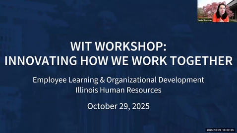 Thumbnail for WIT Workshop: Innovating How We Work Together: Balancing Initiatives and Core Services