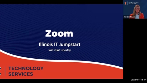 Thumbnail for Illinois IT Jumpstart: Zoom Basics
