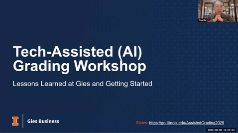 Thumbnail for AI-Assisted Grading Workshop: Lessons Learned at Gies and Getting Started