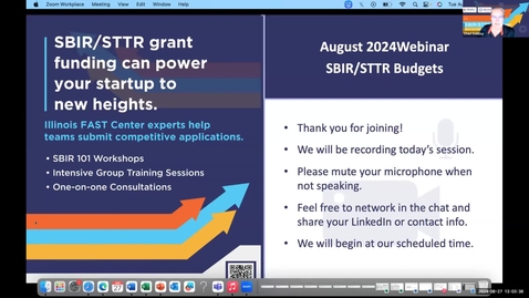 Thumbnail for SBIR/STTR Webinar: Budgets
