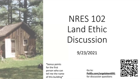 Thumbnail for NRES 102 Module 5 - noon discussion