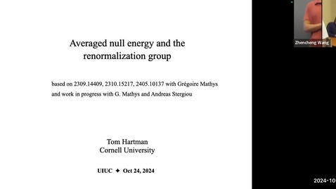 Thumbnail for Tom Hartman - Averaged null energy and the renormalization group