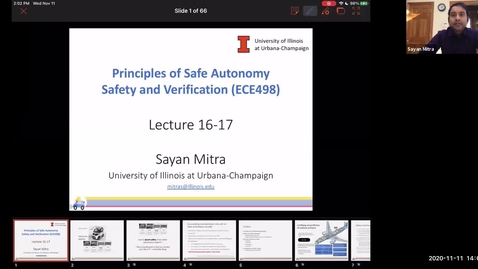 Thumbnail for entry Safe autonomy (ECE498SM) Lectures
