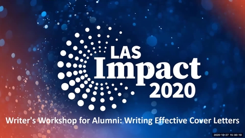 Thumbnail for Writer's Workshop for Alumni: Writing Effective Cover Letters