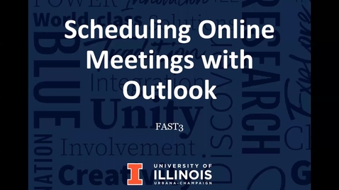 Thumbnail for Scheduling Online meetings with Outlook