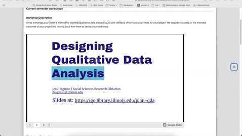 Thumbnail for SR - Planning Qualitative Data Analysis