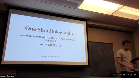 Thumbnail for Adam Levine - One-Shot Holography