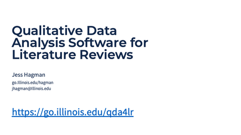 Thumbnail for Savvy Researcher: Qualitative Data Analysis Software for Literature Reivews