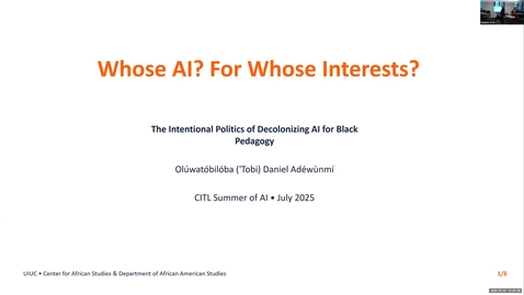 Thumbnail for Whose AI? For Whose Interests?