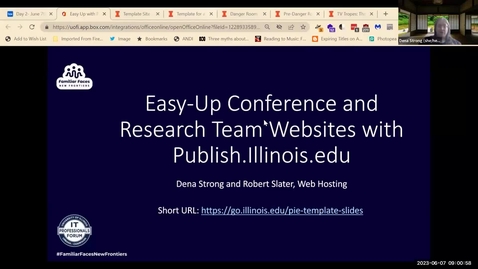 Thumbnail for entry E1 - Easy-Up Conference and Research Team Websites with Publish.Illinois.edu - Spring 2023 IT Pro Forum