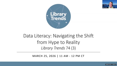 Thumbnail for Library Trends | Data Literacy: Navigating the Shift from Hype to Reality