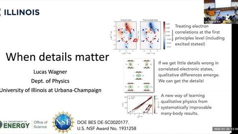Thumbnail for Condensed Matter Seminar - Lucas Wagner, University of Illinois at Urbana-Champaign