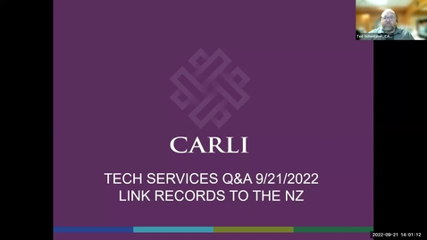 Thumbnail for entry CARLI Technical Services Q&amp;A