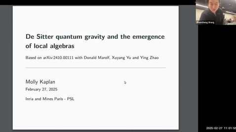 Thumbnail for Molly Kaplan - De Sitter quantum gravity and the emergence of local algebras