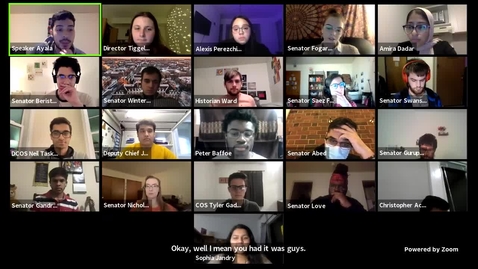 Thumbnail for Illinois Student Government Senate Meeting - March 3, 2021 - 7:00 p.m.