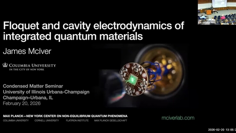 Thumbnail for Condensed Matter Seminar - James McIver, Columbia University