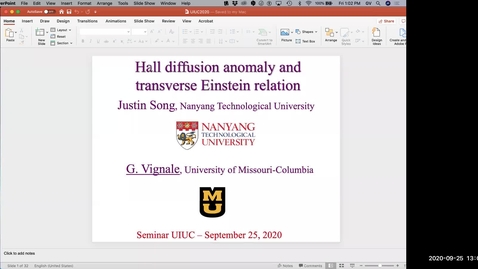 Thumbnail for Condensed Matter Seminar - Giovanni Vignale, University of Missouri