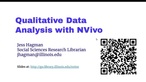 Thumbnail for Savvy Researcher - NVivo for Qualitative Data Analysis
