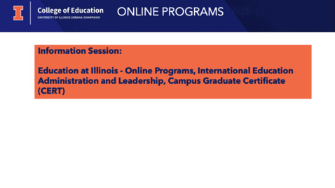 Thumbnail for Education at Illinois - Online Programs, International Education Administration and Leadership, Graduate Certificate (CERT)
