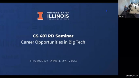 Thumbnail for entry CS 491 - Professional Development Seminar: Career Opportunities in Big Tech