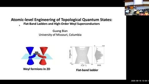 Thumbnail for Condensed Matter Seminar - Guang Bian, University of Missouri