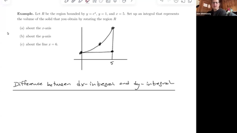 Thumbnail for Part 2 of Lecture on Method of Shells (6.3) from Math 221F24 Dec 3