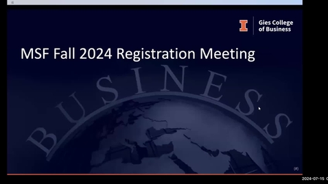 Thumbnail for FA24 MSF Registration Session Part 1