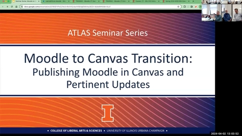 Thumbnail for entry ATLAS Seminar Series: Moodle to Canvas Transition, Testimonials from Faculty and Staff