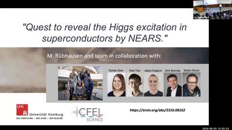 Thumbnail for Condensed Matter Seminar - Michael Rübhausen, Institute of Nanostructure and Solid State Physics and Center for Free Electron Laser Science, Universität Hamburg, Germany