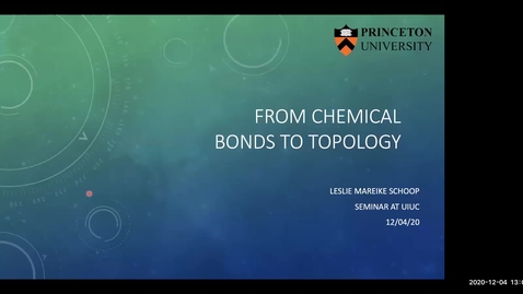Thumbnail for Condensed Matter Seminar - Leslie Schoop, Princeton University