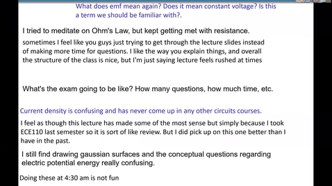 Thumbnail for Lecture # 9 PHYS 212 4 pm Lecture A4 Fall 2020