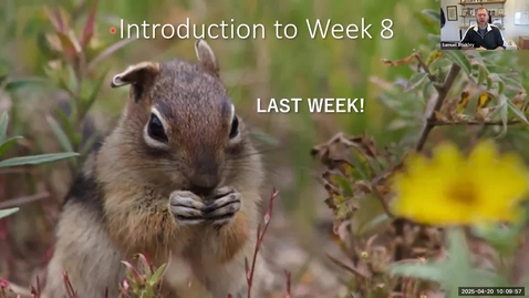 Thumbnail for NRES 101 - Week 8 Introduction