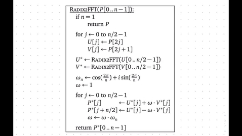 Thumbnail for entry 2. Fast Fourier transforms