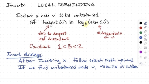 Thumbnail for entry 4. Binary search trees, scapegoat trees