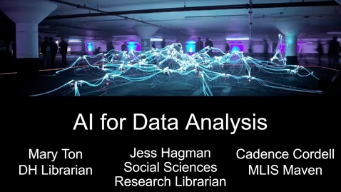 Thumbnail for entry AI for Data Analysis