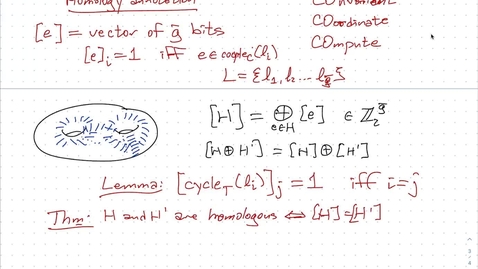 Thumbnail for Apr 26: Homology and short interesting cycles II