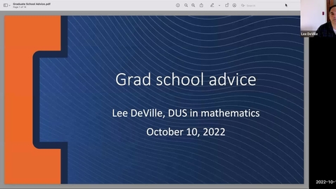 Thumbnail for Grad school advice (for undergraduates)