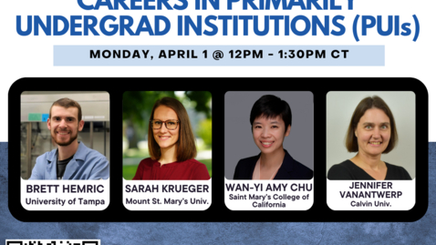 Thumbnail for Graduate Careers Exploration Week: Careers in Primarily Undergraduate Institutions (PUIs)